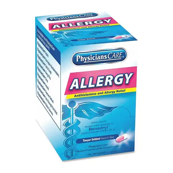 Physicians Care 90036 Allergy Antihistamine 25 mg 1 Pkg 50 Each