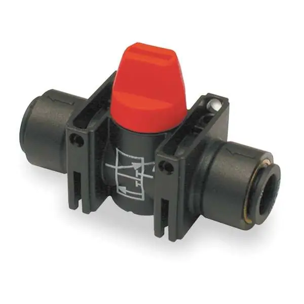 Legris 79136000 3/2 Venting Push-to-Connect Mini Ball Valve