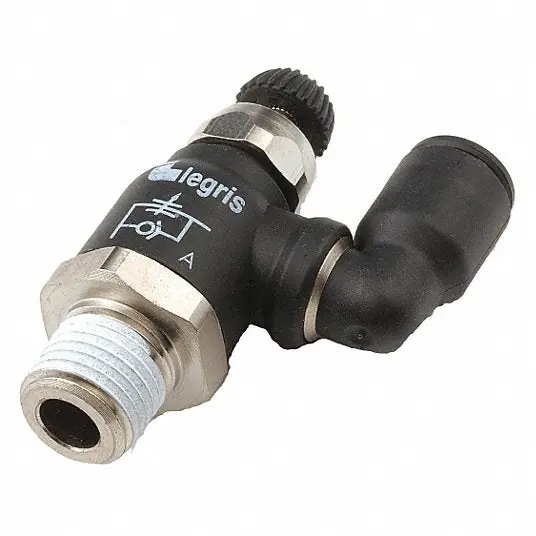 Legris 70455611 Compact & Miniature Meter-Out Flow Control – Swivel Outlet