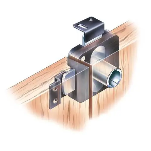 Timberline C255CB Door Lock Type 255 180 Degree Key Rotation 3/16 Top Cam Setback 29/32 Top Cam Extension 1/2 Cam Throw Surface Mount For Locking Two Adjacent Door