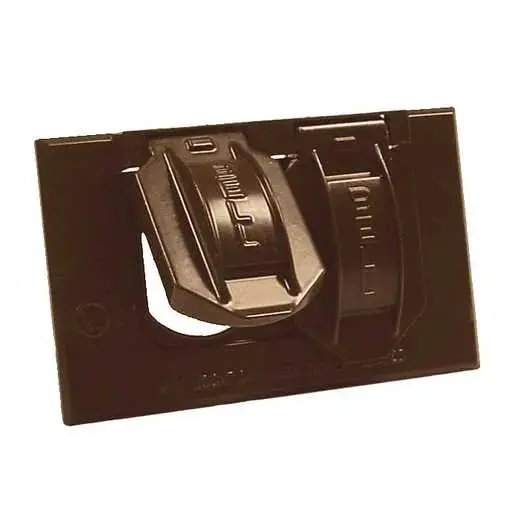 Hubbell 5180-2 1G Horizontal WP Cover Duplex - Bronze