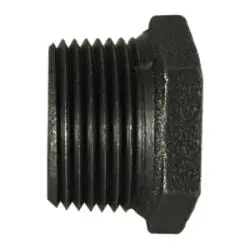 Midland Industries 65503 Black Malleable 150 lb. Bushing 1/2 IPM x 1/8 IPF