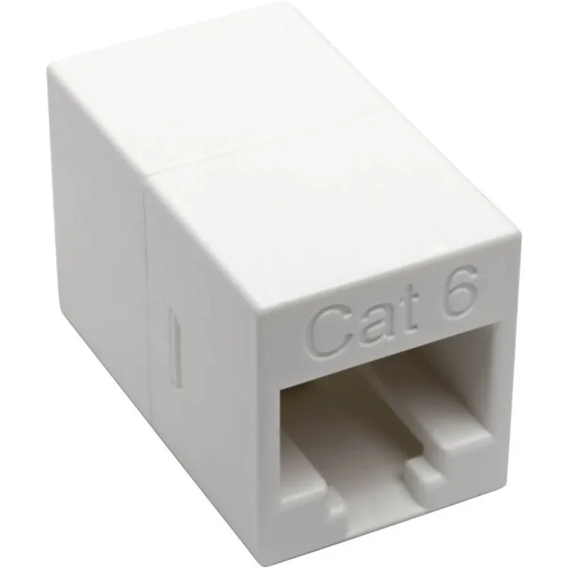 Tripp Lite N234-001-WH CAT6 Straight-Through Modular, Compact In-Line Coupler, (RJ45 F/F), White