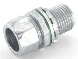 Bridgeport Fittings 250-RT2XL EMT Compression Connector Raintight Extra Long Threads Die Cast 1/2 in.