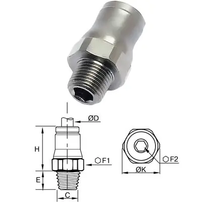 Legris 3675041496 Push to Connect Fitting