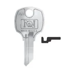 National Cabinet Lock D8784 Lock Key Blank, Master Key, E, 5-Disc Tumbler, Brass