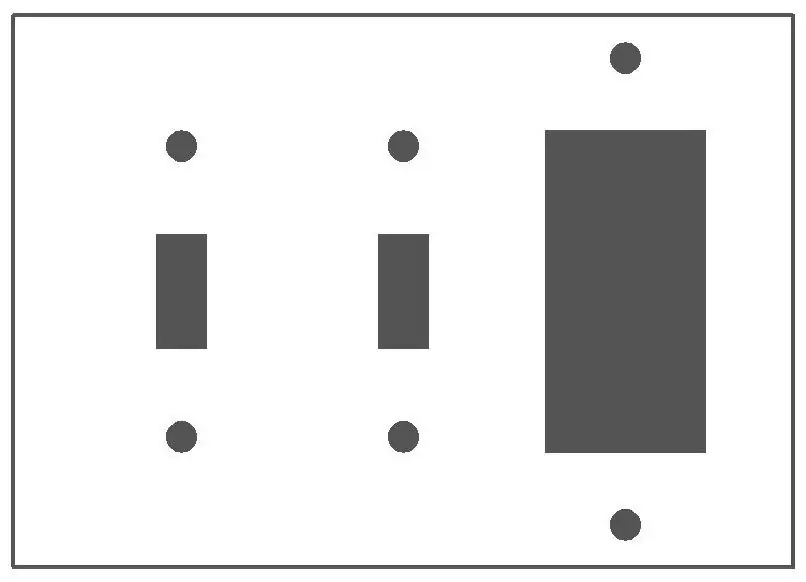 Mulberry 86443 Combination Wallplate Standard Size 3 Gangs 4-1/2 in H x 6-3/8 in W