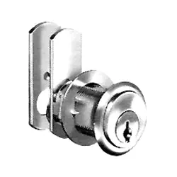 National Cabinet Lock C8109-915-26D Drawer Cam Lock, Pin Tumbler, 90 Degree Cam Turn, Lipped/Overlay Mount, 1-3/4 Length Cylinder, Dull Chrome, With (2) 915 Removable Key in Locked/Unlocked Position