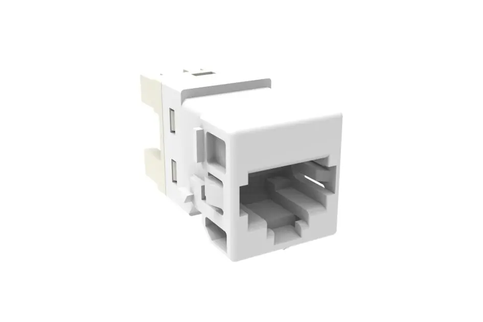 COMMSCOPE 760237779 Copper Jack, Cat 6, Commercial, UNIPRISE MODULAR RJ45 JACK, CAT6, UTP 8 POSITION, PRO WHIT, MID #760237779
