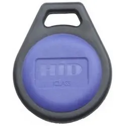 HID GLOBAL 2052HNNMN Access Control, Credentials, ICLASS KEYFOB 16K/16, SR PROG, BLACK WITH BLUE HID, MATCH ICLASS #