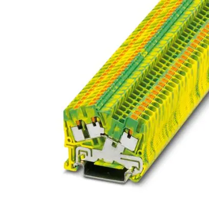 Phoenix Contact 3211935 Ground Terminal Block Push In Connection 26-12 AWG 5.2mm W Green/Yellow