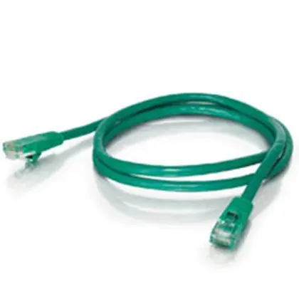 QUIKTRON 570-120-002 Copper Patch Cord, Cat 5E RJ45/MOD - RJ45/MOD, W/BOOTS Green, 2 FT