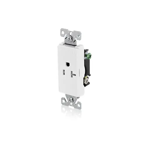 Leviton 16351-SGW Tamper-resistant Decora Single Receptacle 20A-125V Nema 5-20R