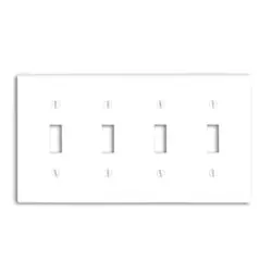 Mulberry 86074 Standard Wallplate 4 Gangs 4.5 in H x 8.187 in W