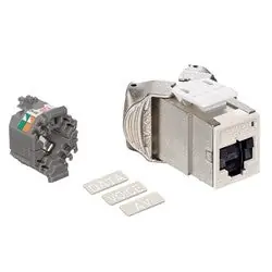 Leviton 6ASJK-SI6 Mod Jack, Atlas-X1, Category 6A Shielded Connector, With Shutters, Ivory