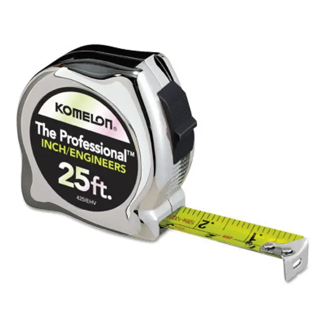 Komelon 425IEHV High Viz Professional Inch Engineer Tape Measures 1 in x 25 ft