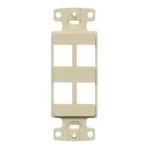 Hubbell Premise Wiring NS614I NetSelect Decorator Frame 4-Port Electric Ivory