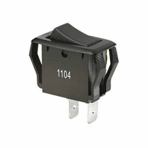 Ideal Industries 774038 8/16 Amp 125/250 VAC SPST On-Off Spade Terminal Black Rocker Switch