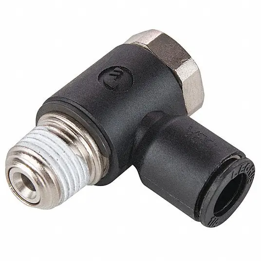 Legris 70155614 Knobless Compact Flow Control 90 Degree 1/4 in NPT
