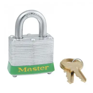 Master Lock 3MKRED-SM254 No. 3 Laminated Steel Padlock 9/32 inch 5/8 inch W x 3/4 inch H Shackle