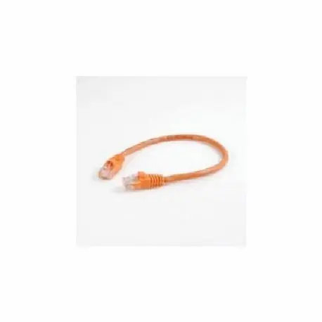 Quiktron 570-140-003 CBL ASSY 24-4PR STRANDED CAT5E CM RJ45/RJ45 3FT W/BOOT ORANGE VALUE SERIES