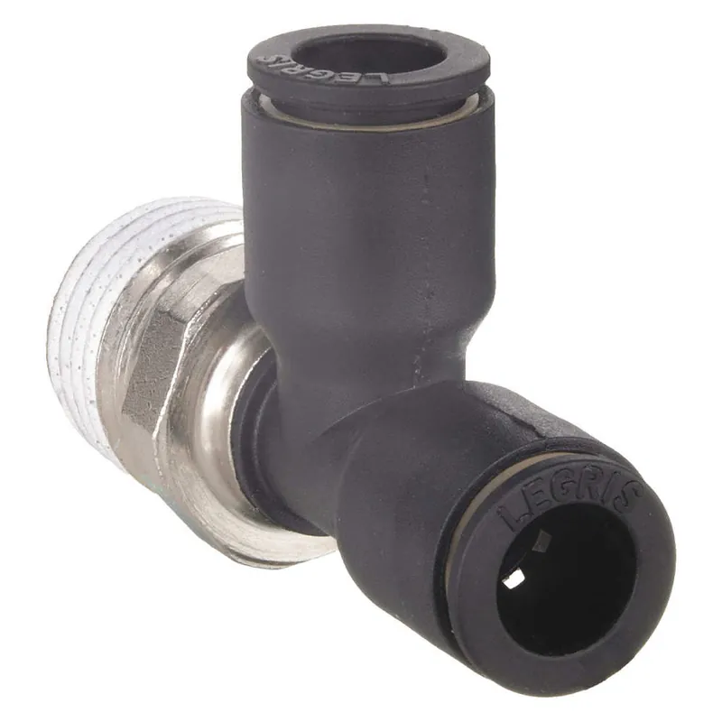 Legris 31036014 Male Run Tee - Push-to-Connect Fitting 1/4 NPT x 3/8 Tubing