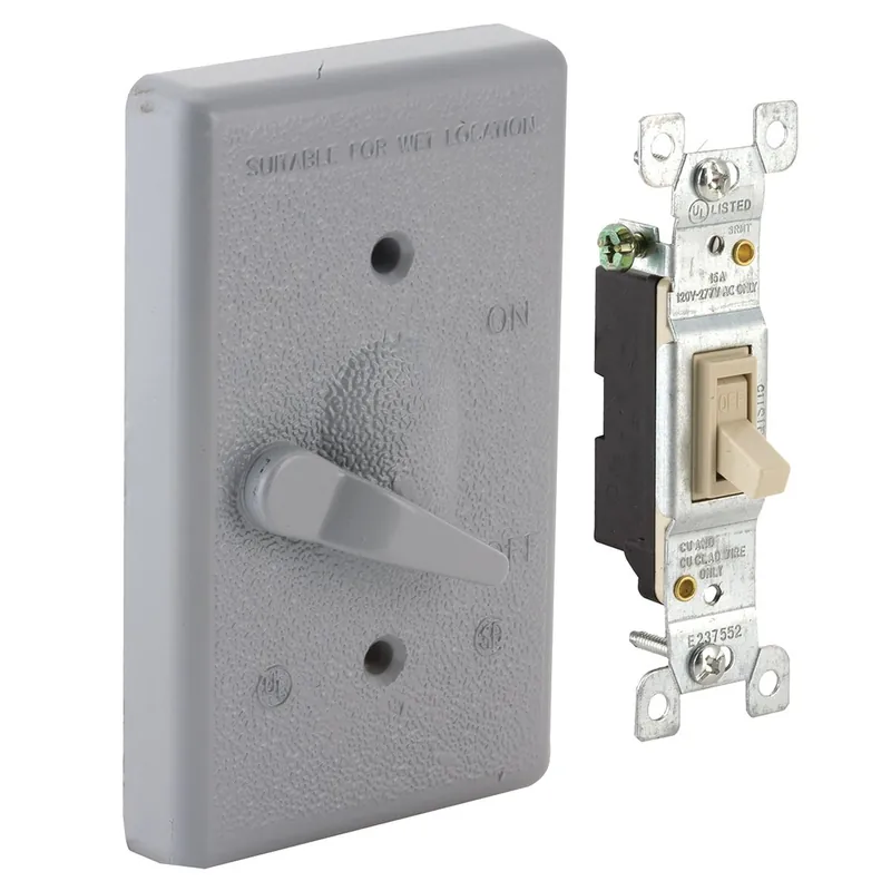 RACO 5121-0 RAC Weatherproof Cover Switch Cover 2.828 in x 0.609 in x 4-39/64 in