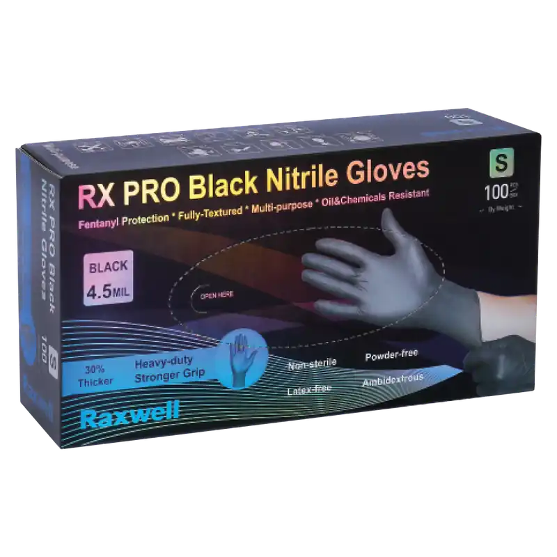 BRAMEC CORPORATION 20261 X-Large Black Nitrile Gloves (100/Bx)