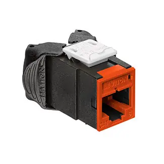 Leviton 61UJK-RO6 Atlas-X1 CAT6 UTP QuickPort Jack, Orange