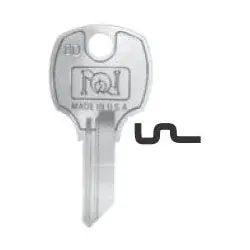 NATIONAL CABINET LOCK D8785 Lock Key Blank Pass Key C 5-Disc Tumbler Brass