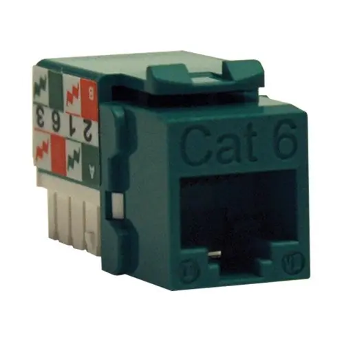 TRIPP LITE N238-001-GN Cat6/Cat5e 110 Style Punch Down Keystone Jack - Green, TAA