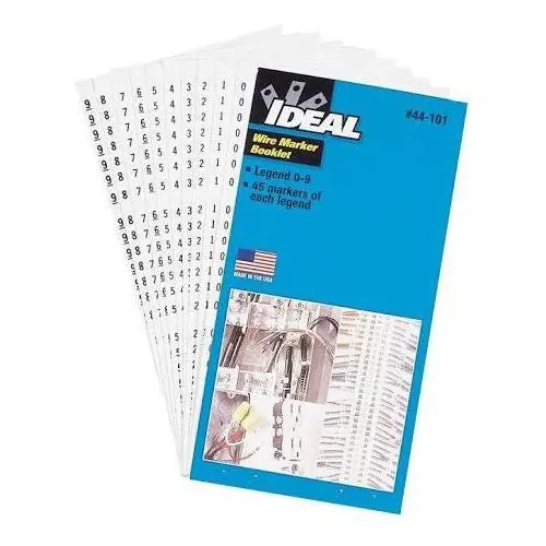 IDEAL 44-101 Wire Marker Booklet 1-1/2 in L x 1/4 in W 45 Each