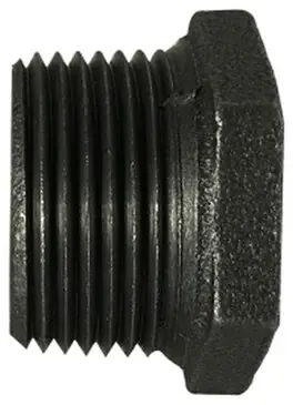 Midland Industries 65512 Black Malleable 150 lb. Bushing 1 IPM x 1/2 IPF