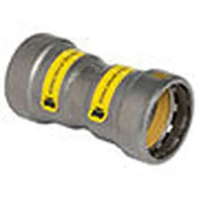 Mueller CP10147G Carbon Steel Coupling With Stop, P X P, 1in X 1in