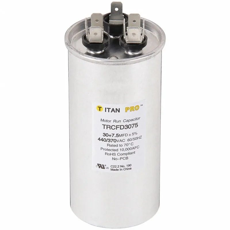 Diversitech TRCFD3075 Run Capacitor 30/7.5 mfd 440/370V Dual Round Titan Pro