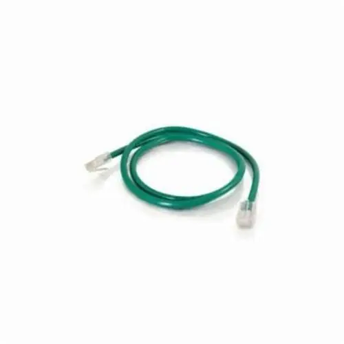 QUIKTRON 566-120-007 Copper Patch Cord, Cat 6 RJ45-RJ45, No Boots, Green 7FT