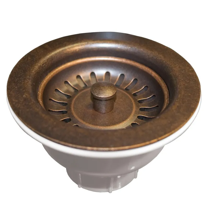 Native Trails DR320-WC 3-1/2 in. Post Type Basket Strainer in Weathered Copper