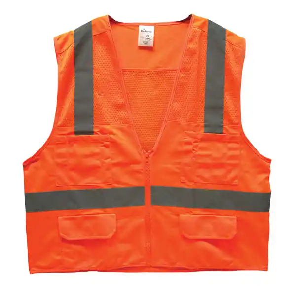 TruForce SV2C2OL Surveyor's Safety Vest Large Orange