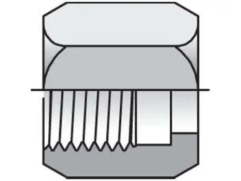 Parker 6BTX-SS Triple-Lok 37 Nut, Sleeve, Locknut BTX