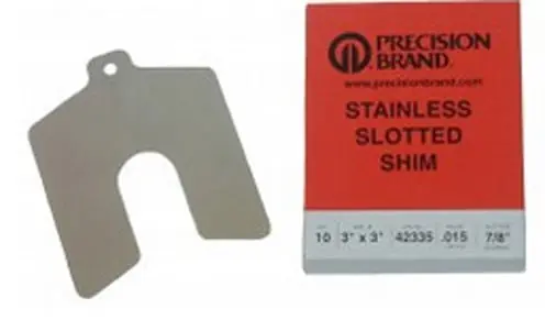Precision Brand 42250 Slotted Shim - Pack 5/8 in Slot Size
