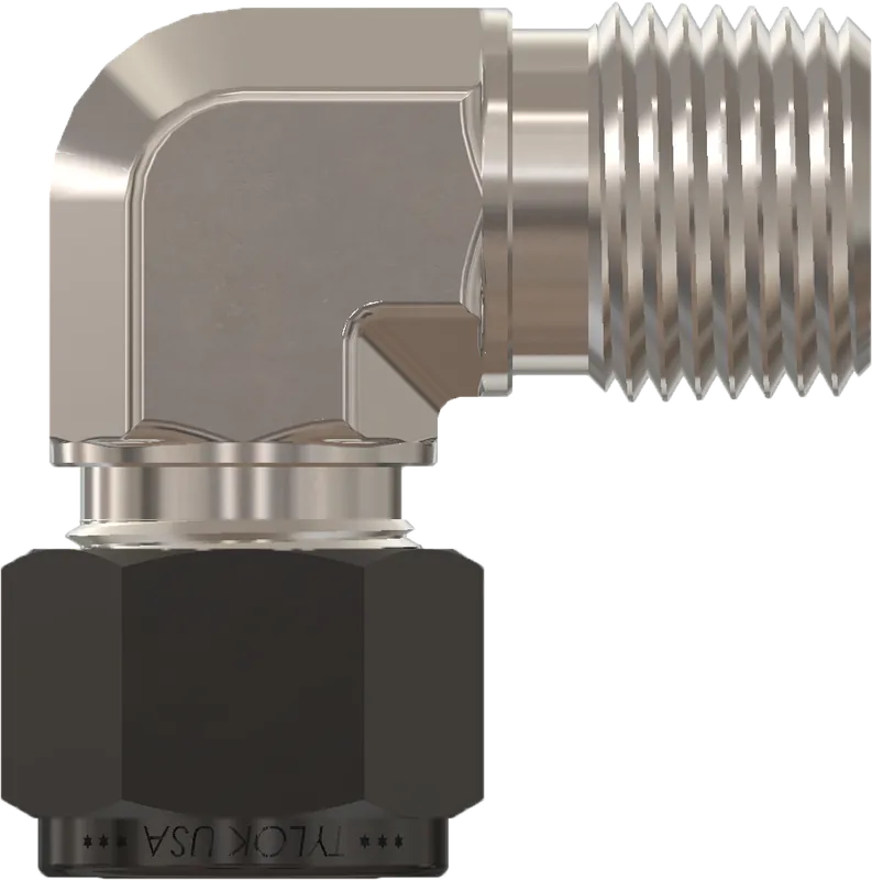 TYLOK SS-4-SME-4 Stainless 1/4 CS Tube x 1/4 MNPT Elbow, Single Ferrule System