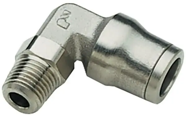 Legris 36096014 Nickel-Plated Brass Push-to-Connect Fittings for Chemical, Automation and Food Processing