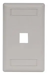 Hubbell IFP11OW Single-Gang Keystone Wall Plate, 1-Port, Office White