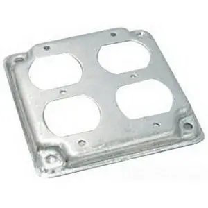 Mars 84969 Outlet Box Cover 4 Inch L x 4 Inch W Duplex Receptacle 849