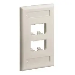 Panduit CFPL6IWY Classic Faceplate W/Label