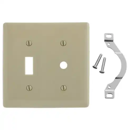 Wiring Device-Kellems NP112I HWD Combination Wall Plate Standard 2 Gangs