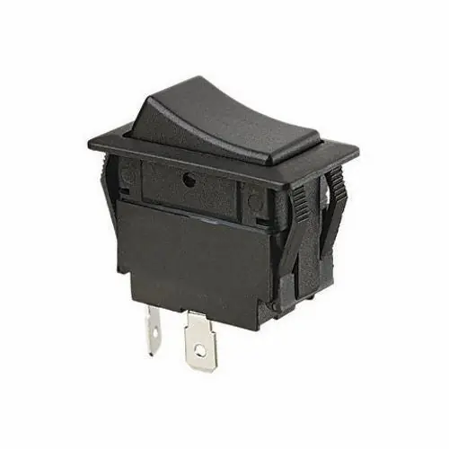 Ideal Industries 774045 15/20 Amp 125/277 VAC SPST On-Off Spade Terminal Black Rocker Switch