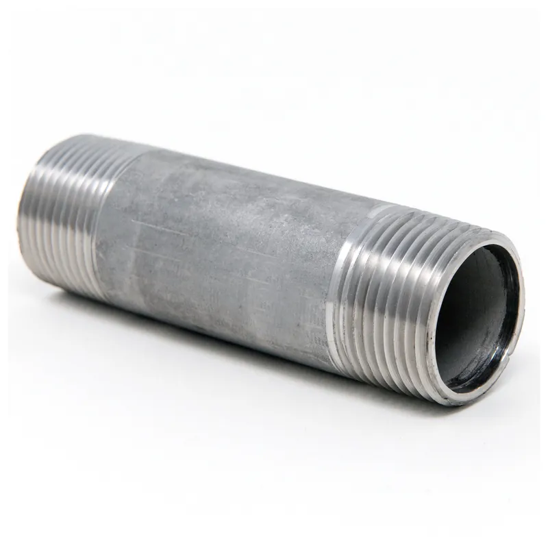 Merit Brass 4048-400TSQ Pipe Nipple, 3 in x 4 in L, MNPT, 304/304L Stainless Steel