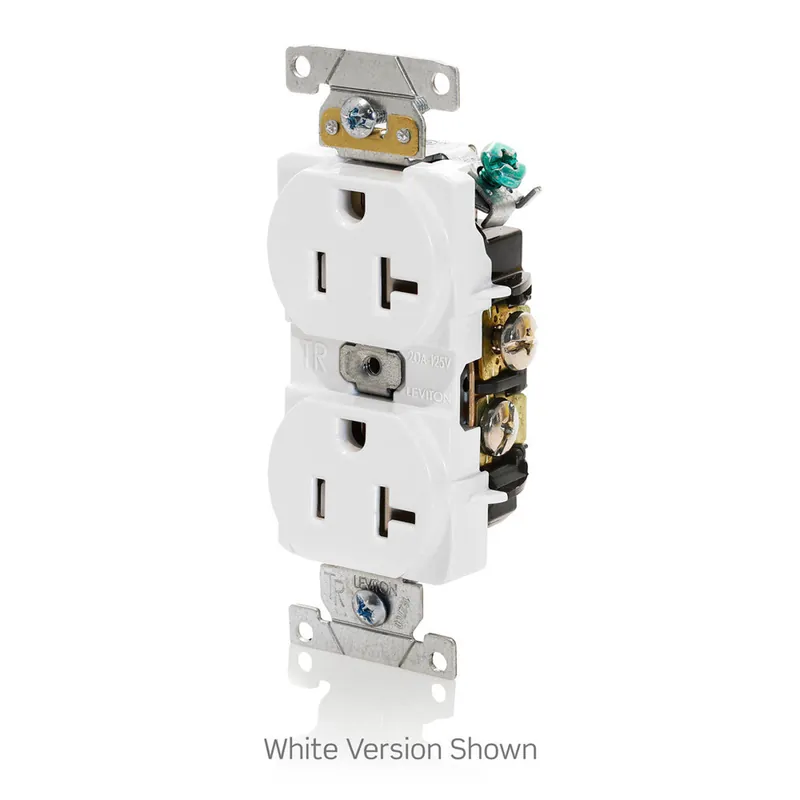 Leviton T5362-GY Duplex Receptacle 20 Amp 125 Volt 2P 3W Replacement T5362-GY