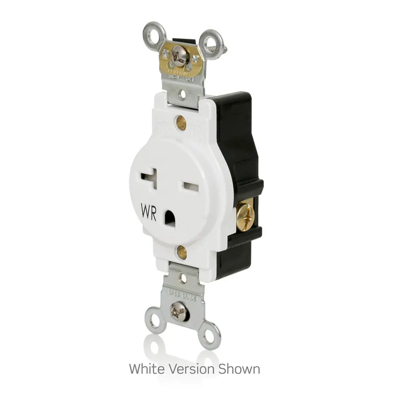 Leviton W5461-T0I Single Receptacle Outlet Heavy-Duty 20 Amp 250 Volt NEMA 6-20R